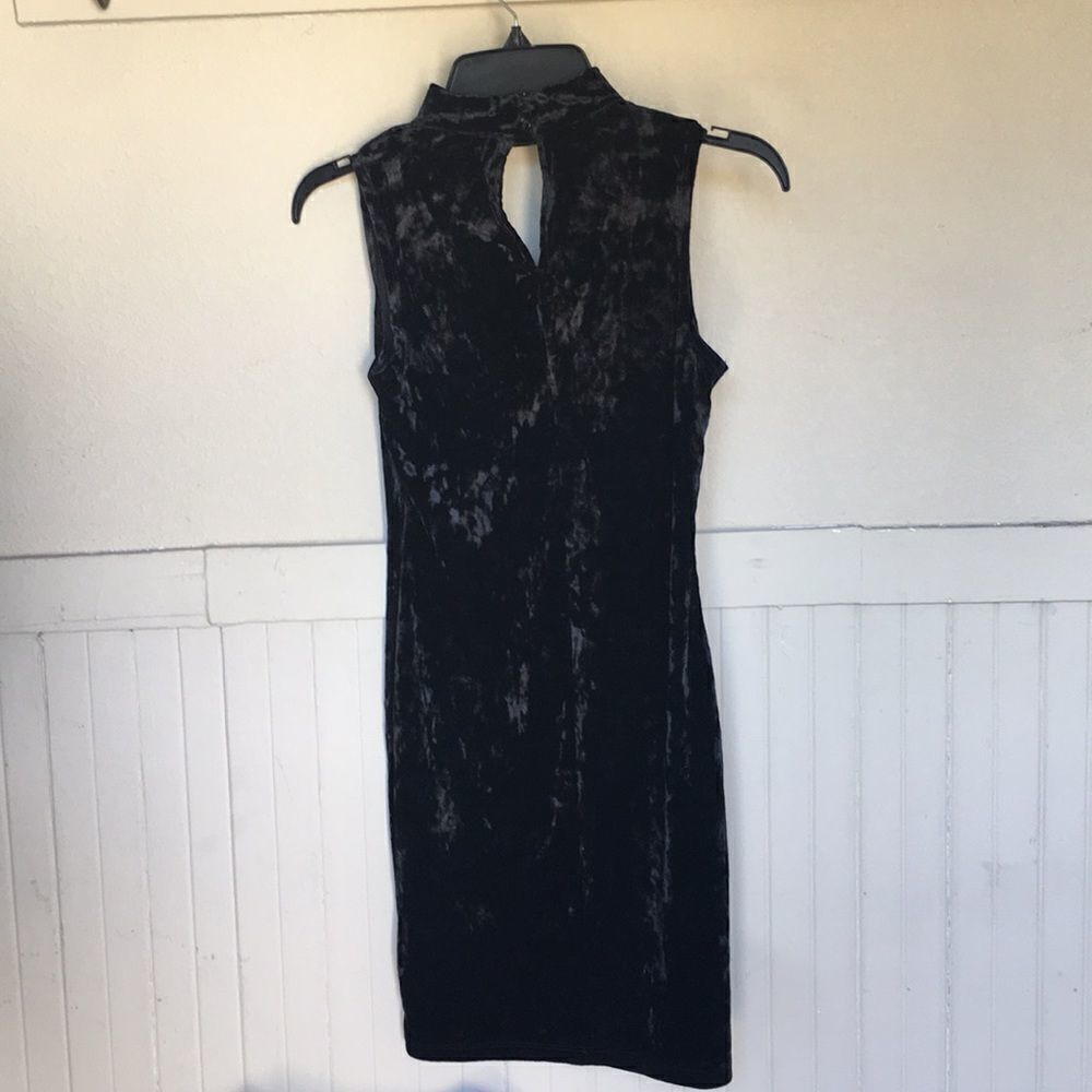 Black Velvet Choker Dress-Small- New Years Dress